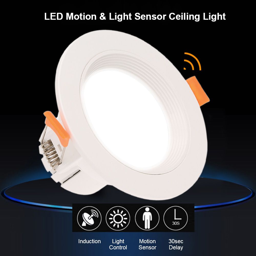 3-inch 7W Induction Lamp LED Motion Sensor Downlight