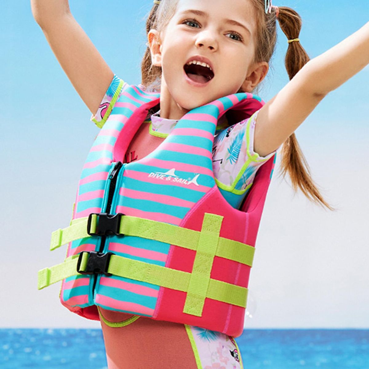 Kids Swim Vest Swim Trainer  Float Pink S