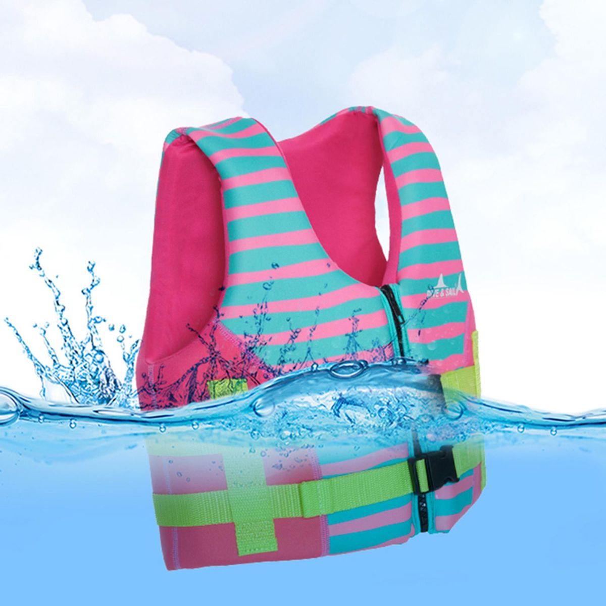 Kids Swim Vest Swim Trainer  Float Pink S