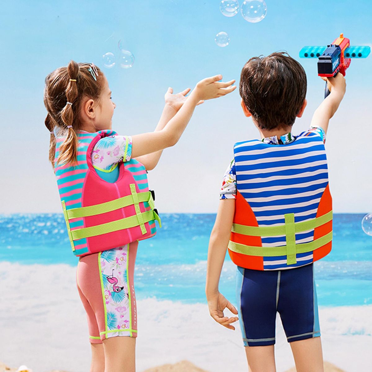 Kids Swim Vest Swim Trainer  Float Pink S