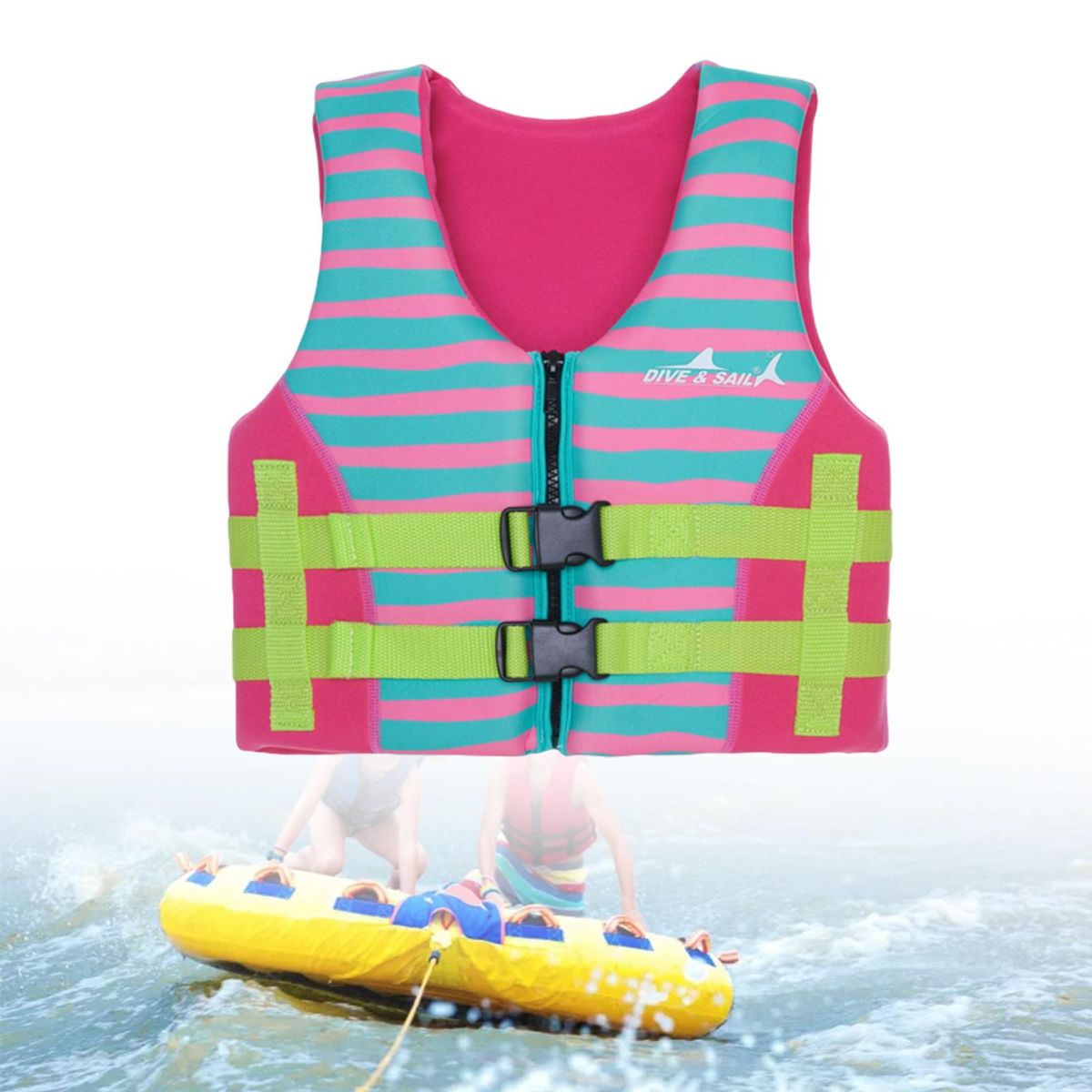 Kids Swim Vest Swim Trainer  Float Pink S