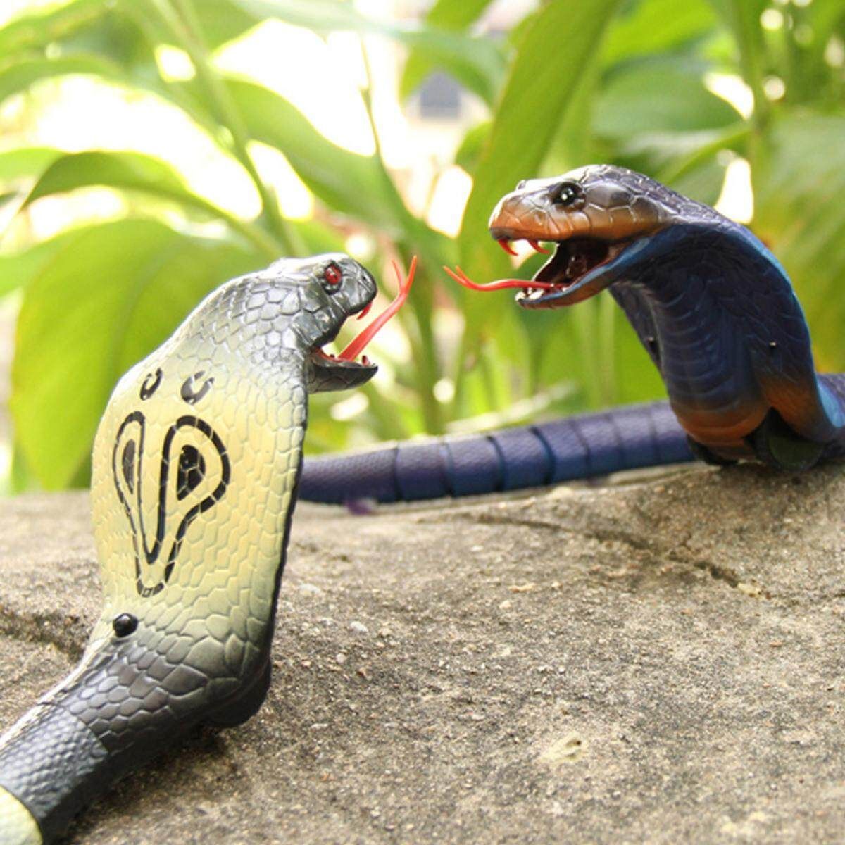 Infrared Remote Control RC Rattlesnake Snake Animal Trick Terrifying Toy Gift Blue Purple
