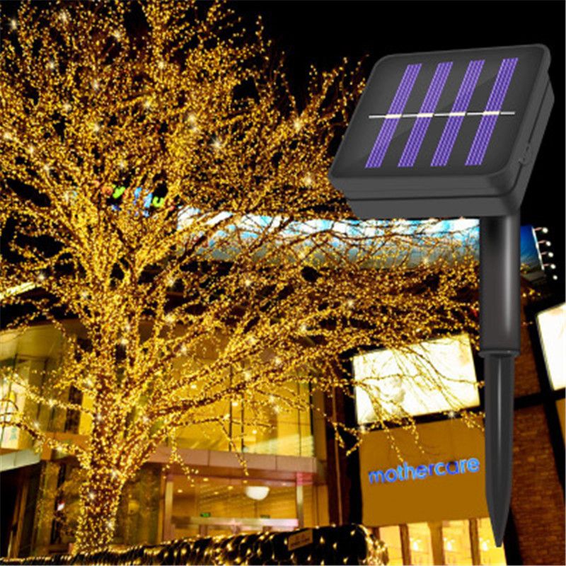 200 Christmas Garland Led Fairy Light Outdoor Solar Powered