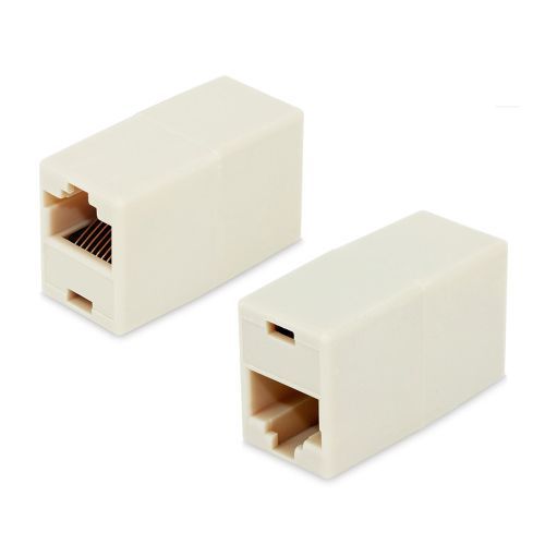 2pcs RJ45 Female To Female Network Ethernet LAN Splitter Connector