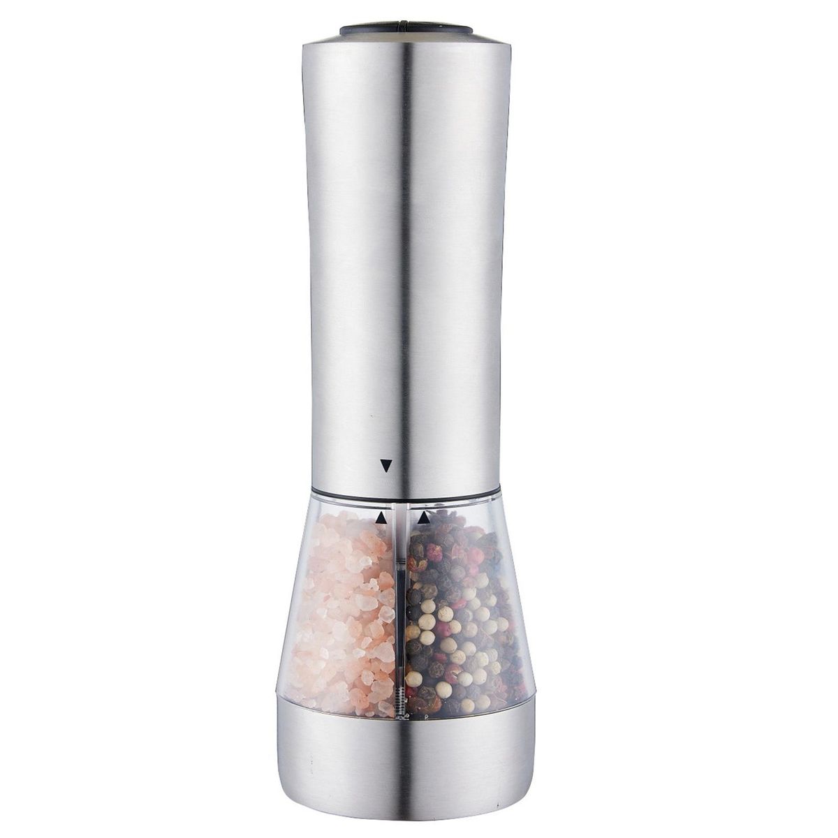 One Touch Salt Pepper Grinder Gravity Induction Electric Salt Pepper Silver