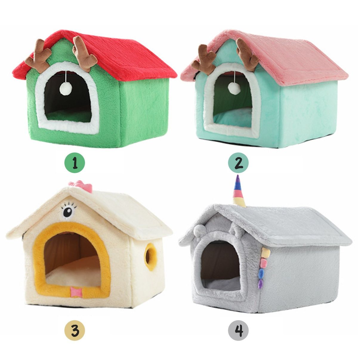 Fodable Indoor Pet House,Cat Bed Removable And Washable