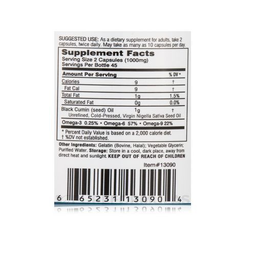 Premium Black Seed Oil 500 Mg  90SoftGels