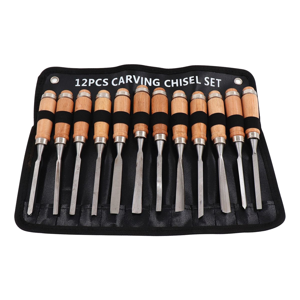 12PCS Wood Chisel Sets With Cases Professional Wood Carving