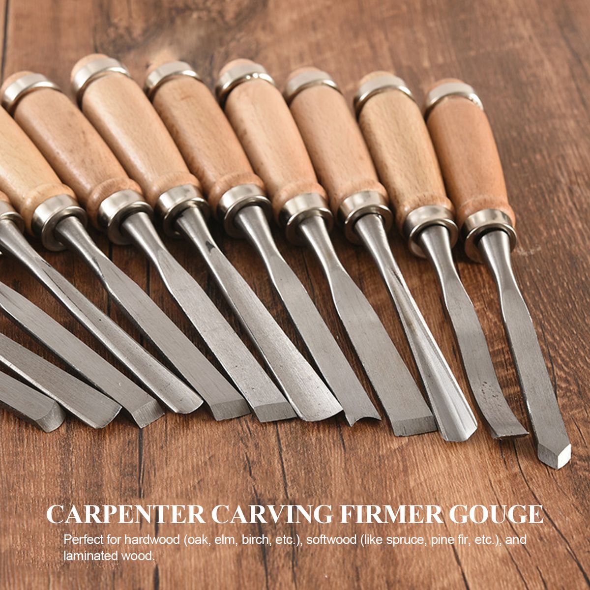 12PCS Wood Chisel Sets With Cases Professional Wood Carving