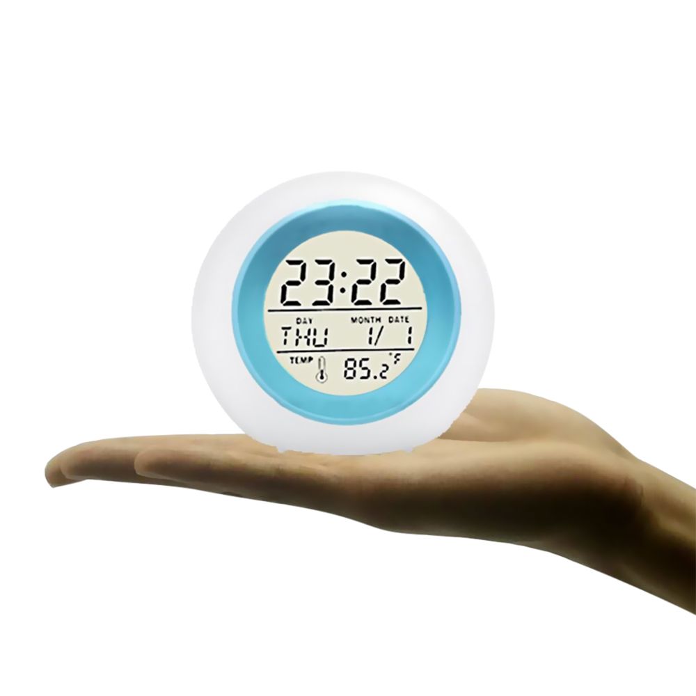 Multi-functional LED Table Alarm Clock 7 Colors Changing