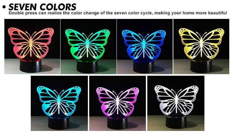 3D Luminaria Table Lamp LED Night Light Children's Room Decoration Atmospheric Lighting Bedside Lamp
