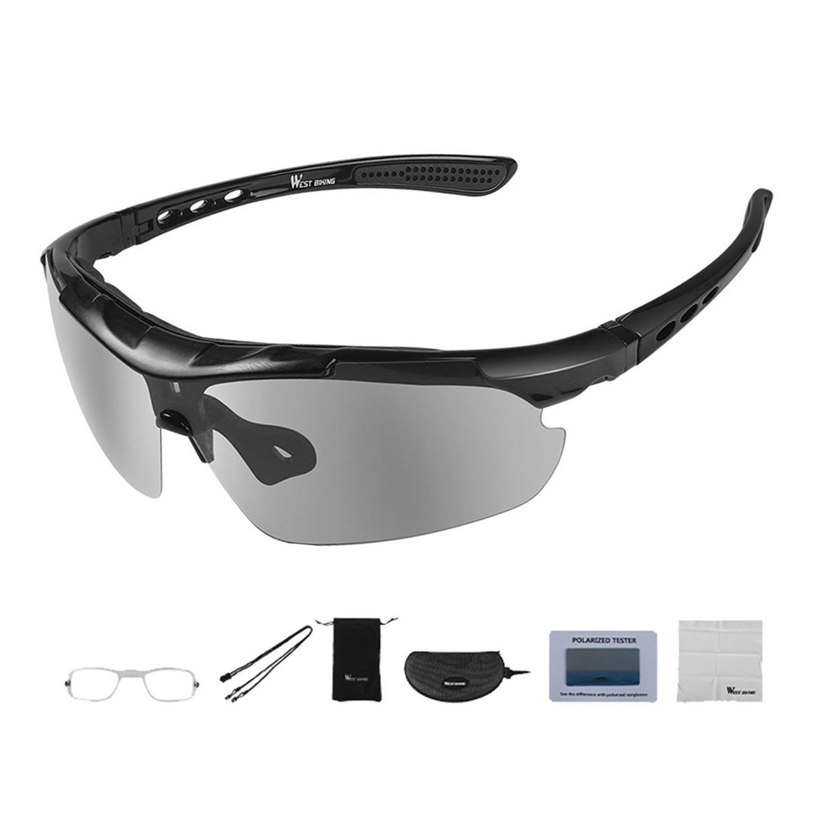Photochromic Sports Sunglasses UV400 Protection Glasses