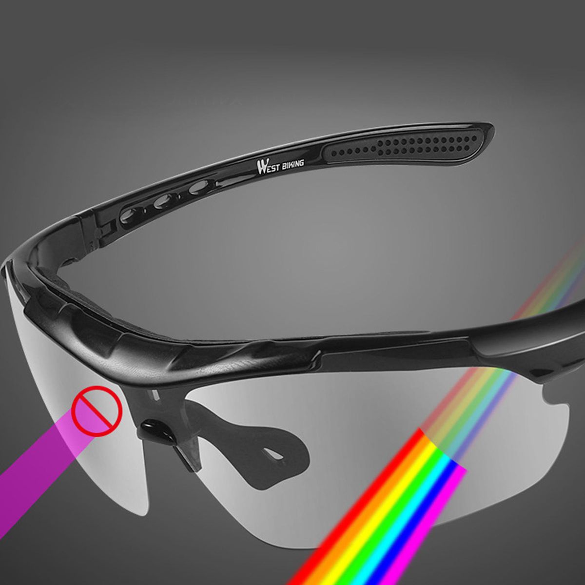 Photochromic Sports Sunglasses UV400 Protection Glasses