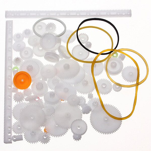75x White Plastic Gear Rack Pulley Belt Worm Gear Single Double-gear 8-56 Teeth