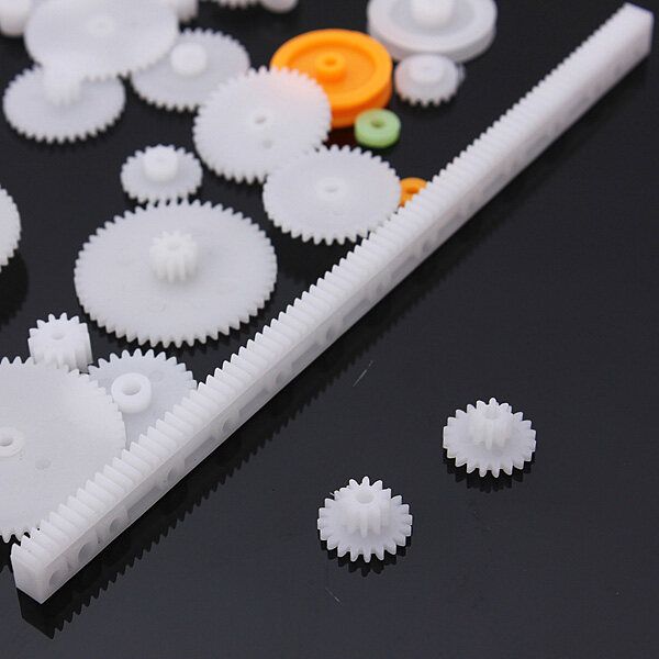 75x White Plastic Gear Rack Pulley Belt Worm Gear Single Double-gear 8-56 Teeth