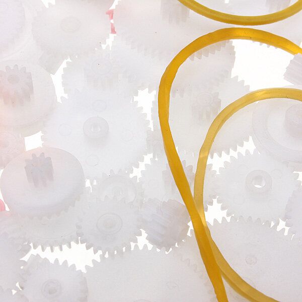 75x White Plastic Gear Rack Pulley Belt Worm Gear Single Double-gear 8-56 Teeth