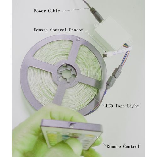 2packs Multi-color RGB LED Strip + Remote Control + Adapter