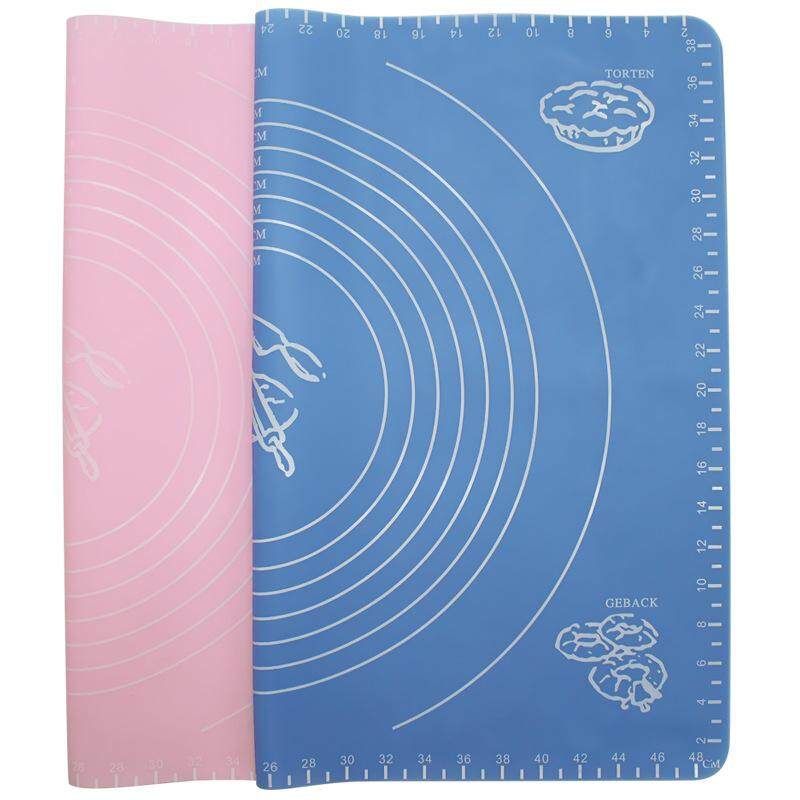 Silicone Rolling Cut Mat Clay Pastry Icing Dough Cake Tool # 26*29cm Blue 26 * 29cm