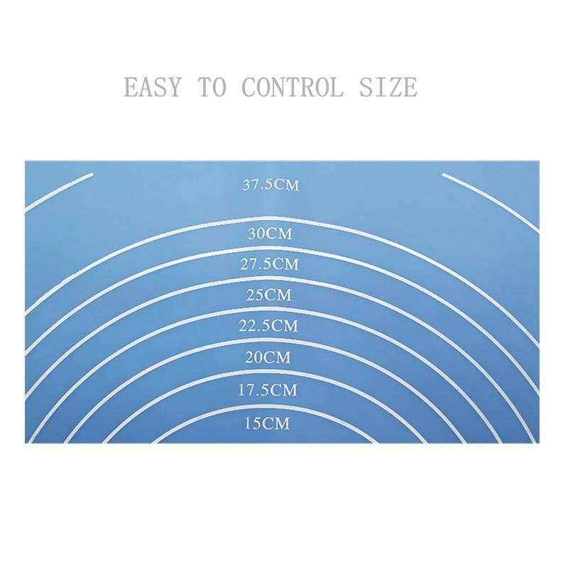 Silicone Rolling Cut Mat Clay Pastry Icing Dough Cake Tool # 26*29cm Blue 26 * 29cm