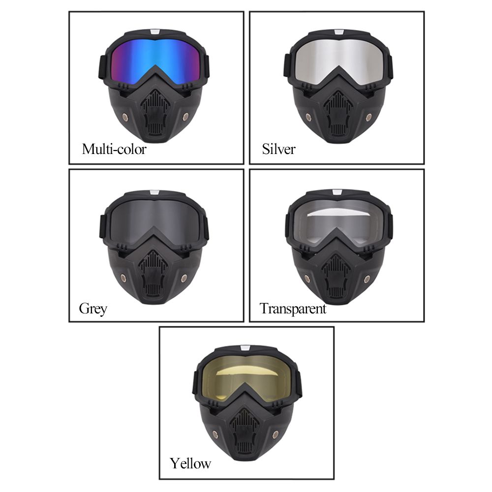 Modular Mask Detachable  Motorcycle Racing  Protective Face
