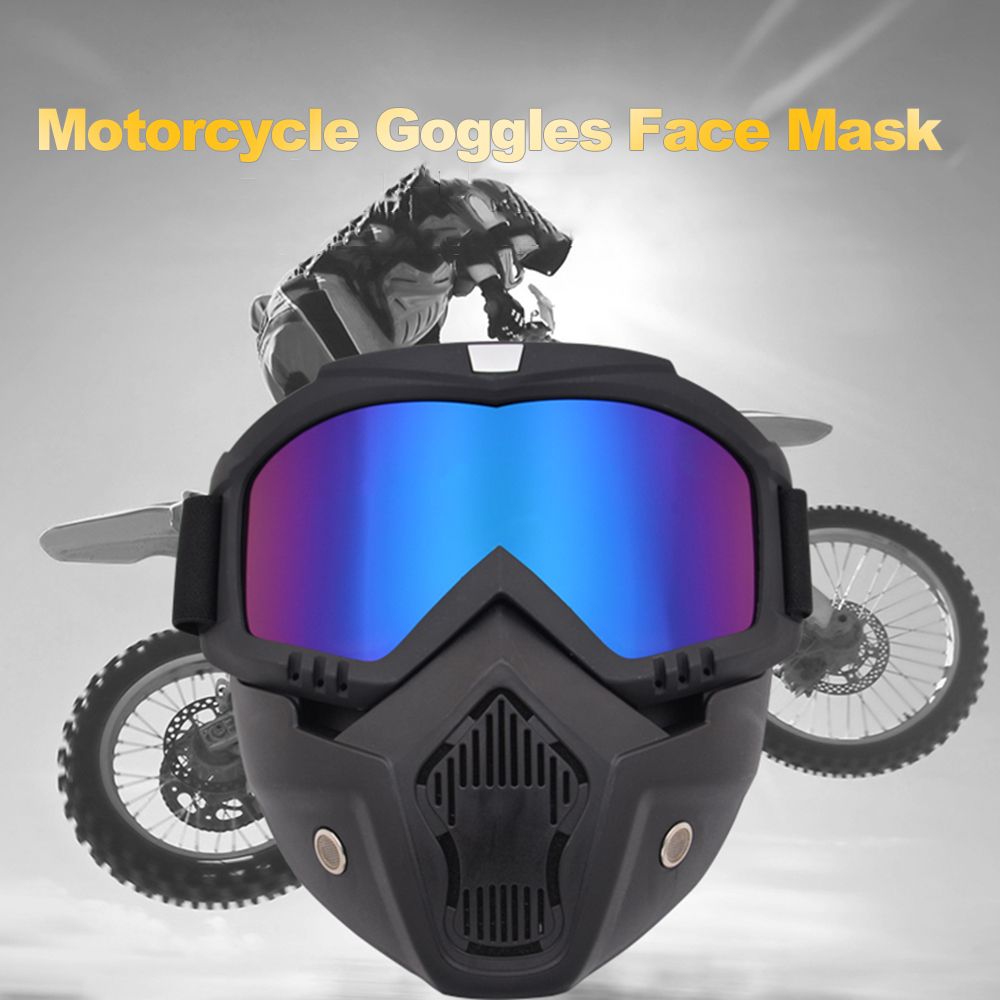 Modular Mask Detachable  Motorcycle Racing  Protective Face