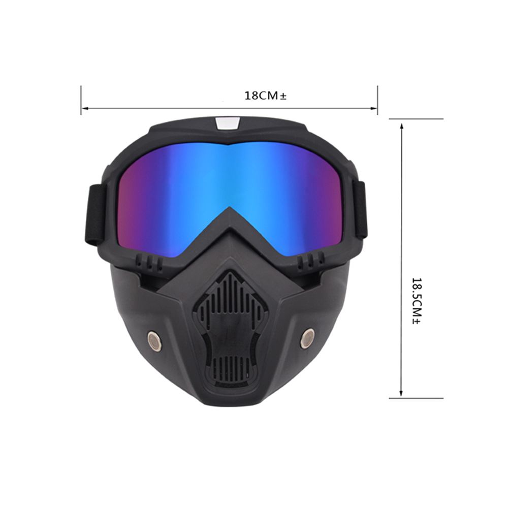 Modular Mask Detachable  Motorcycle Racing  Protective Face