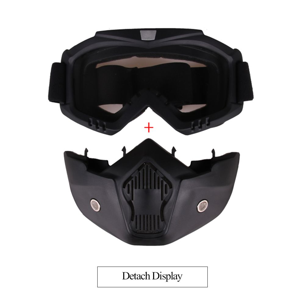 Modular Mask Detachable  Motorcycle Racing  Protective Face
