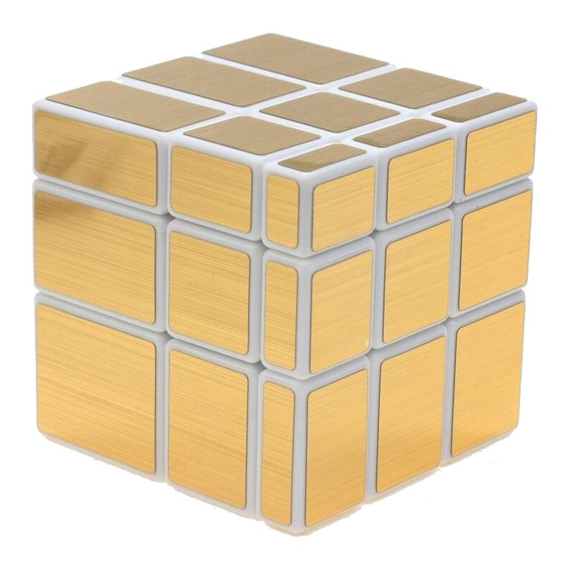 Mirror Bright And Smooth  Cube Children Educational Toys(Brushed Gold On White)