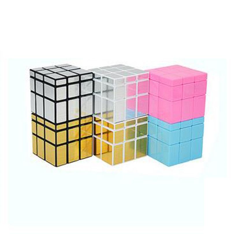 Mirror Bright And Smooth  Cube Children Educational Toys(Brushed Gold On White)