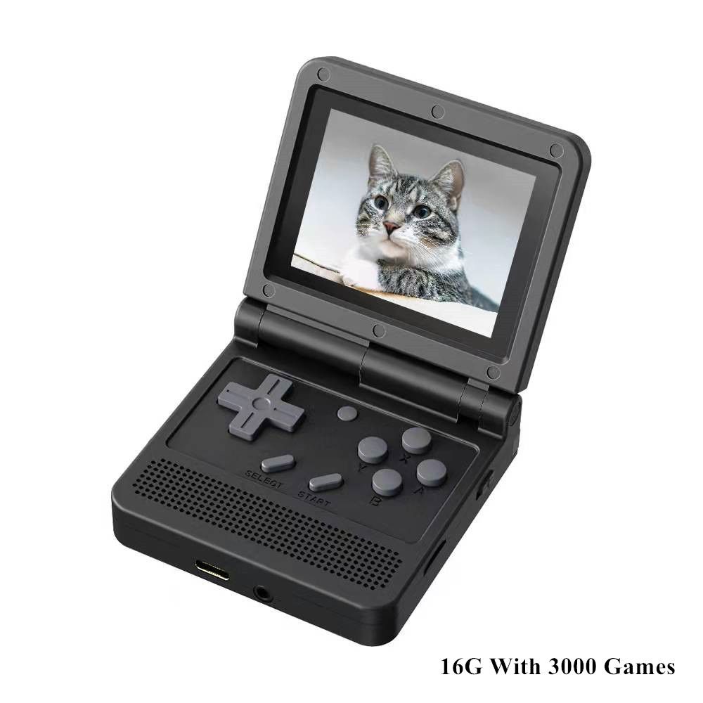 3-Inch IPS Screen Flip Handheld Game Console Open System 16 Simulators PS1