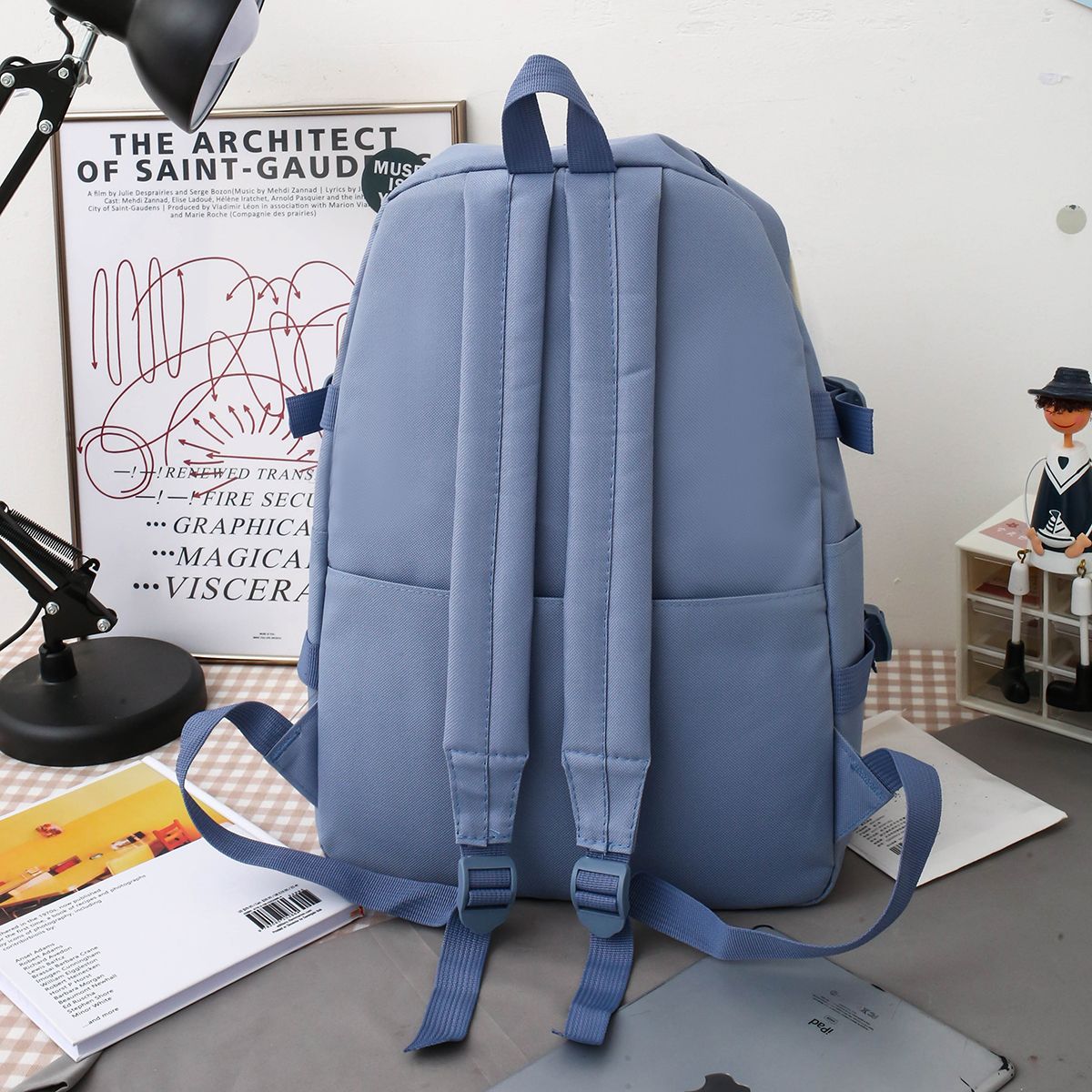 4 Pieces/set School Bag Teenager Women Backpack