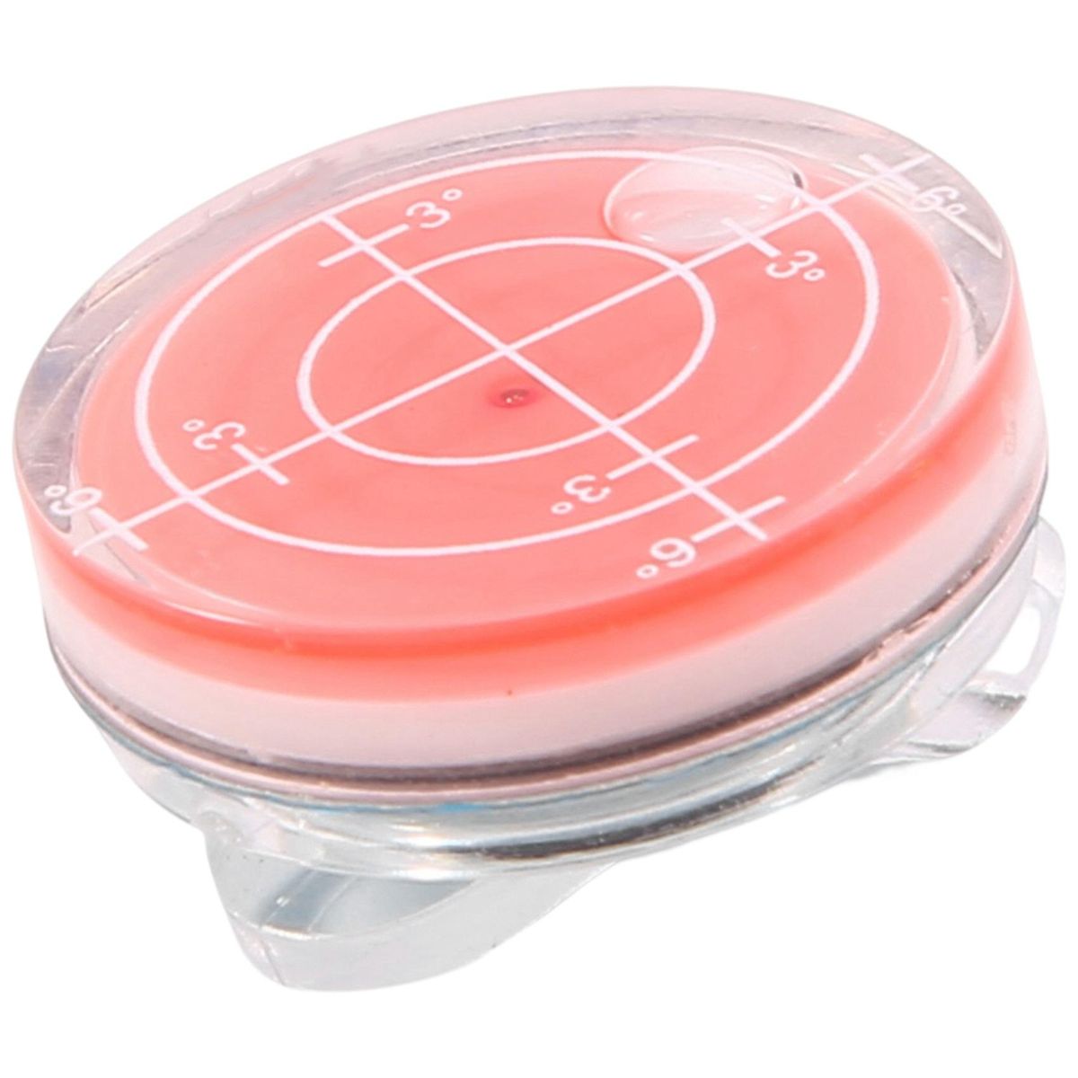 2Pcs Ball Markers Hat Clip Plastic Golf Putting Aid Round Bubble Level High Precision Reader