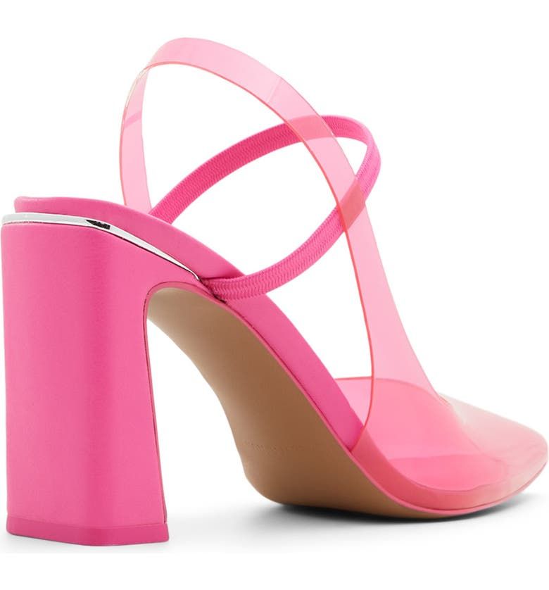 Yris Clear Slingback Pump - Bright Pink