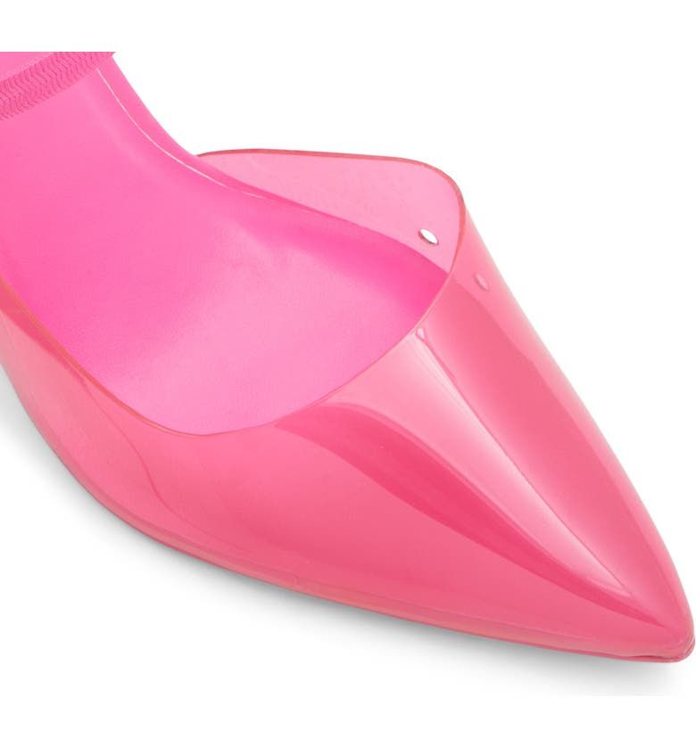Yris Clear Slingback Pump - Bright Pink
