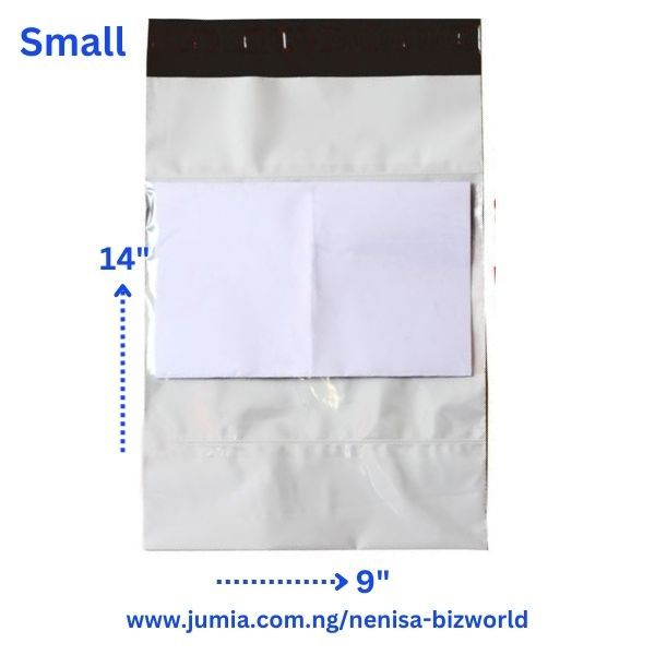 Courier Bags /Courier Nylons /Poly Mailer Bags Invoice Pocket 100pcs White A4 23x36cm 9/14 Inches