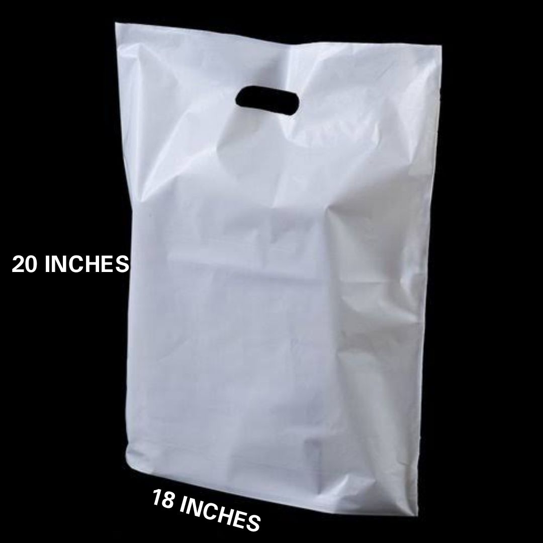 50 PCS BIG Poly Bag - Nylon Bag- Packaging Nylon - White