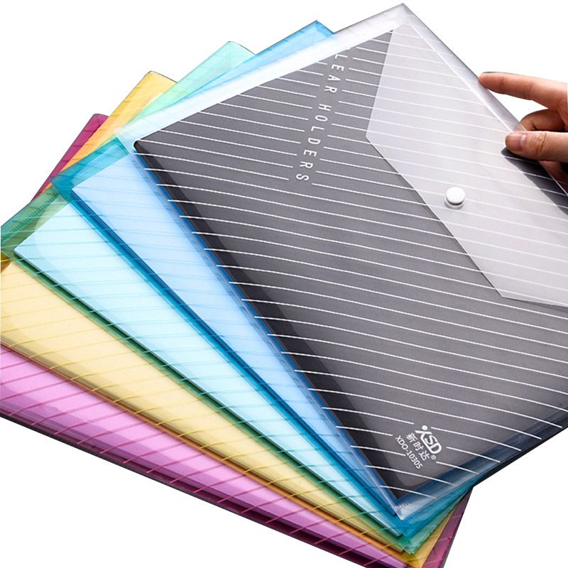 25pcs File Bag Transparent Plastic Folders