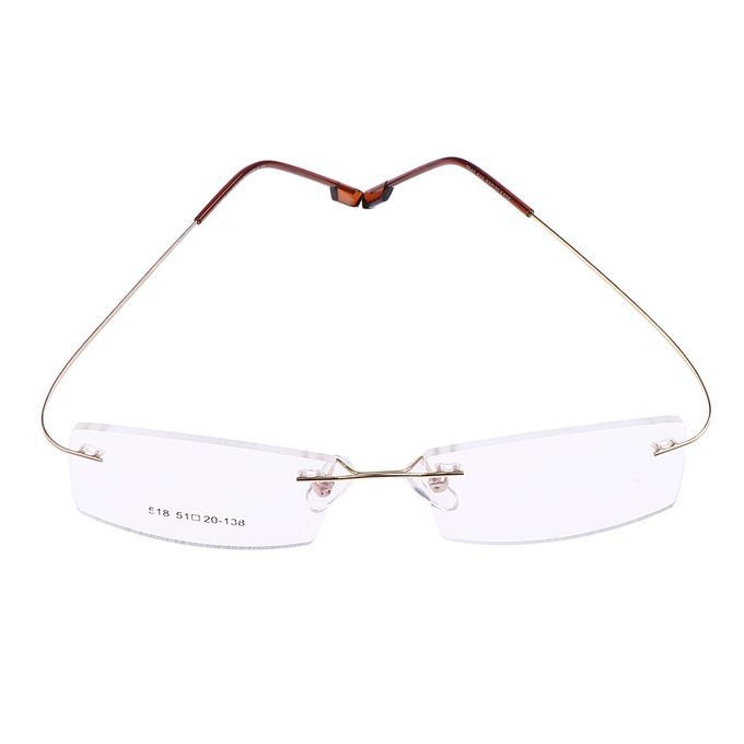 Metal Eyewear Frameless Spectacles Rimless Reading Glasses Half Gold