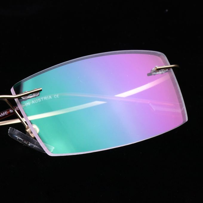 Metal Eyewear Frameless Spectacles Rimless Reading Glasses Half Gold