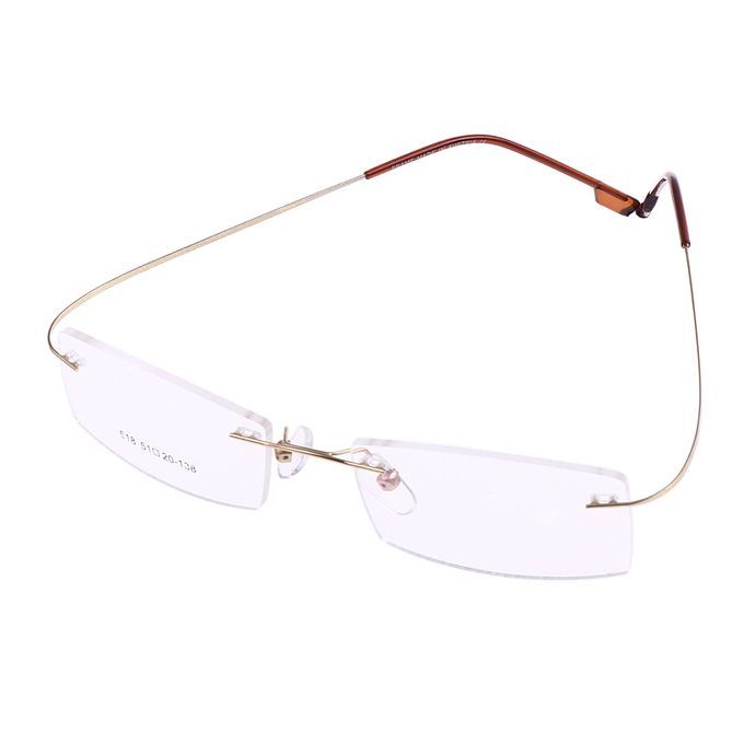 Metal Eyewear Frameless Spectacles Rimless Reading Glasses Half Gold