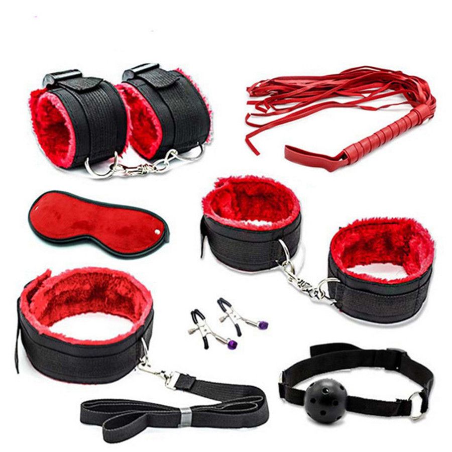 BDSM Blindfolds Handcuffs Clamps And Sex Whip