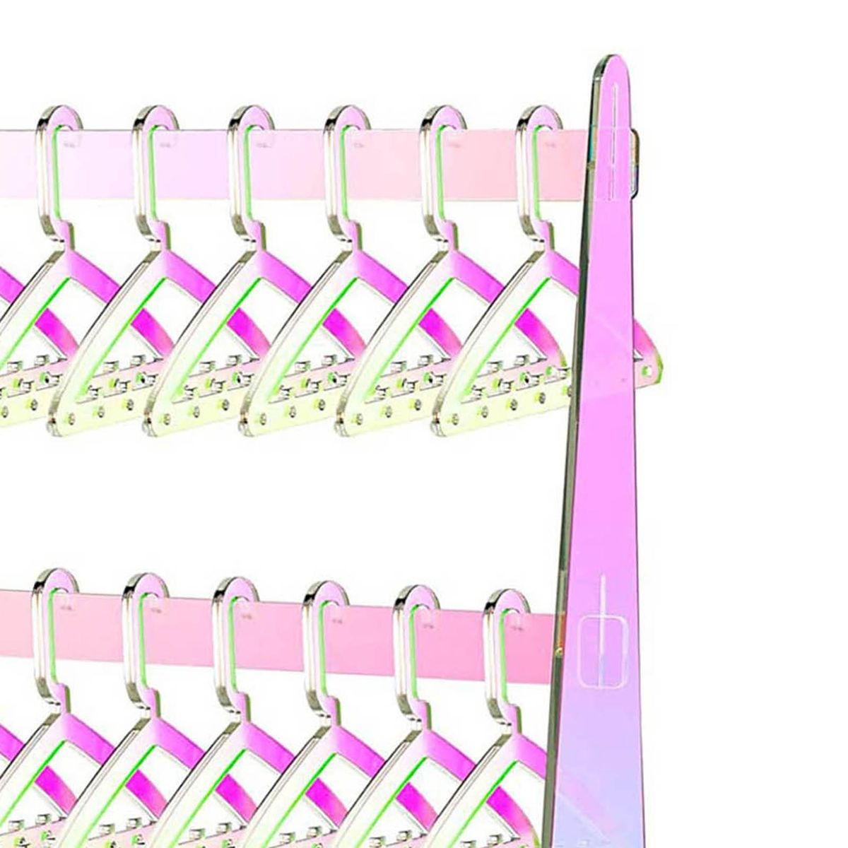 Jewelry Stand with Mini Hangers Acrylic Jewelry Storage Rack for Women Multicolor