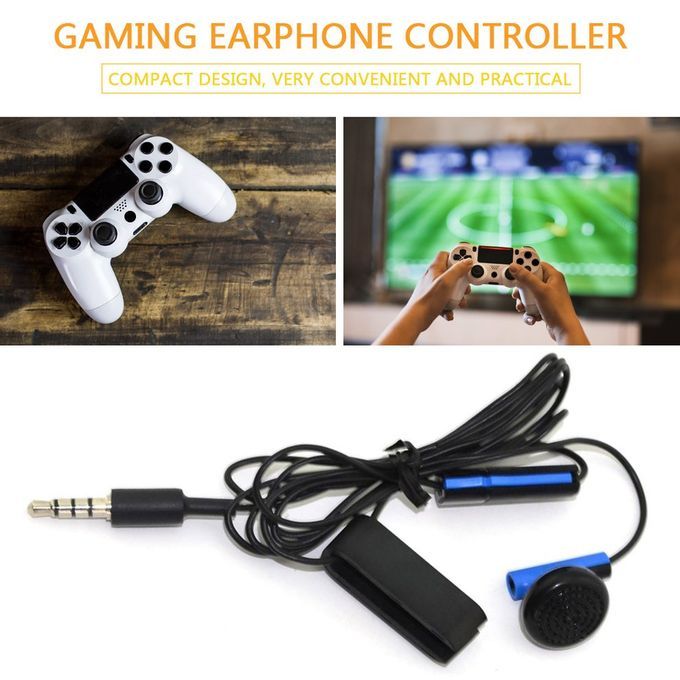 Gaming Earphone  Ontroller Earphone Repla Ement For Sony For PS4 With Mi -Black & Blue