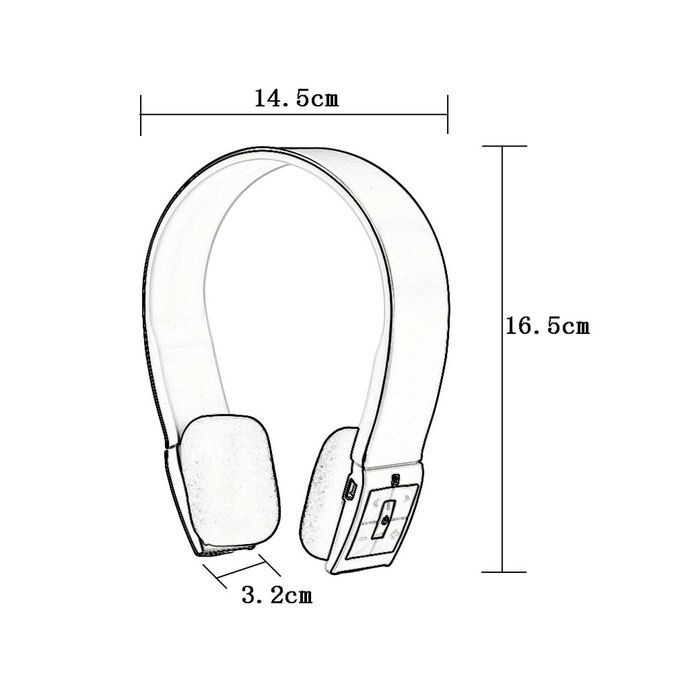 Wireless Sports Stereo Headset Headphone Mi  For Mobile Phones Notebooks-Red