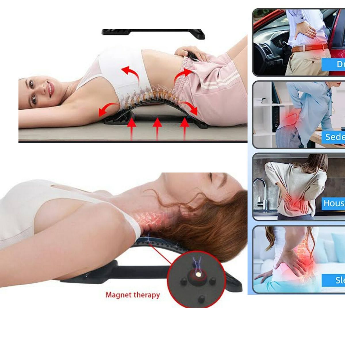 Lumbar Muscle Stretcher Posture Corrector Support Back,lumber,neck Massager Spine Relaxer