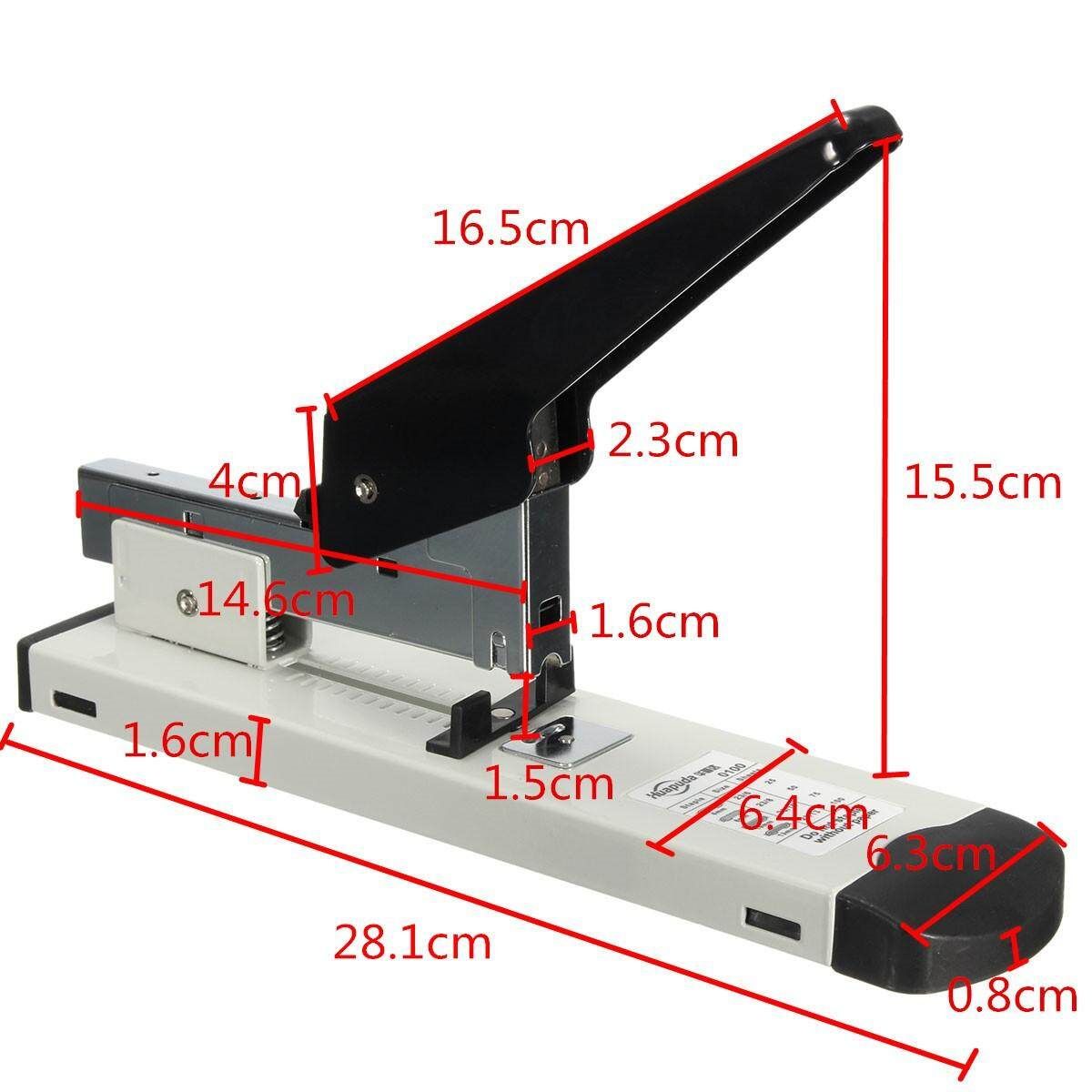 Heavy Type Metal Stapler Bookbinding Stapling 120 Sheet Capacity Office Tools