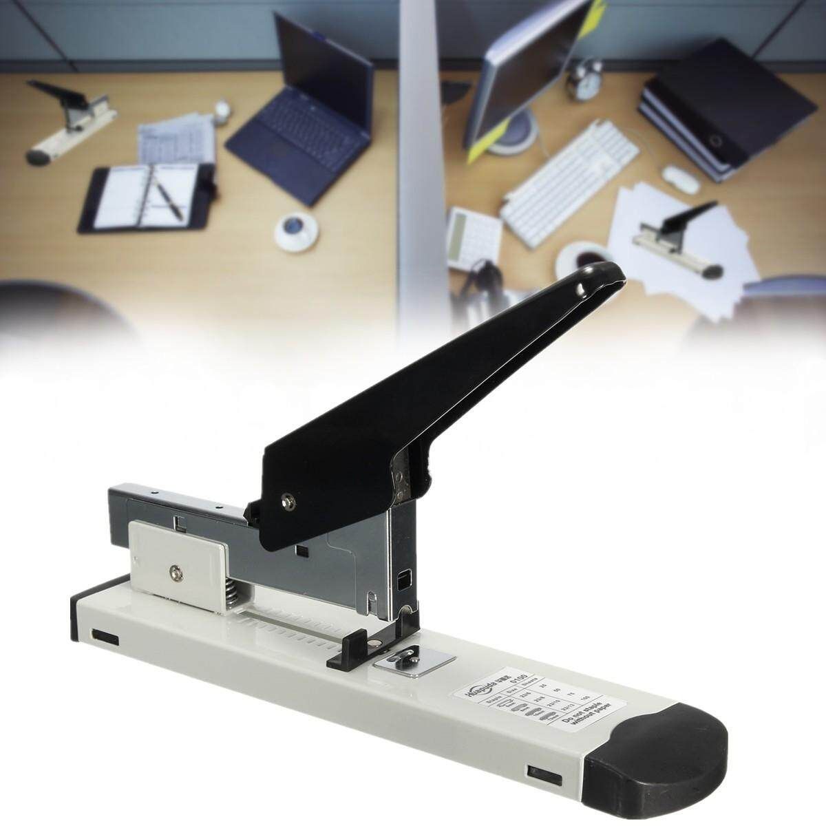 Heavy Type Metal Stapler Bookbinding Stapling 120 Sheet Capacity Office Tools