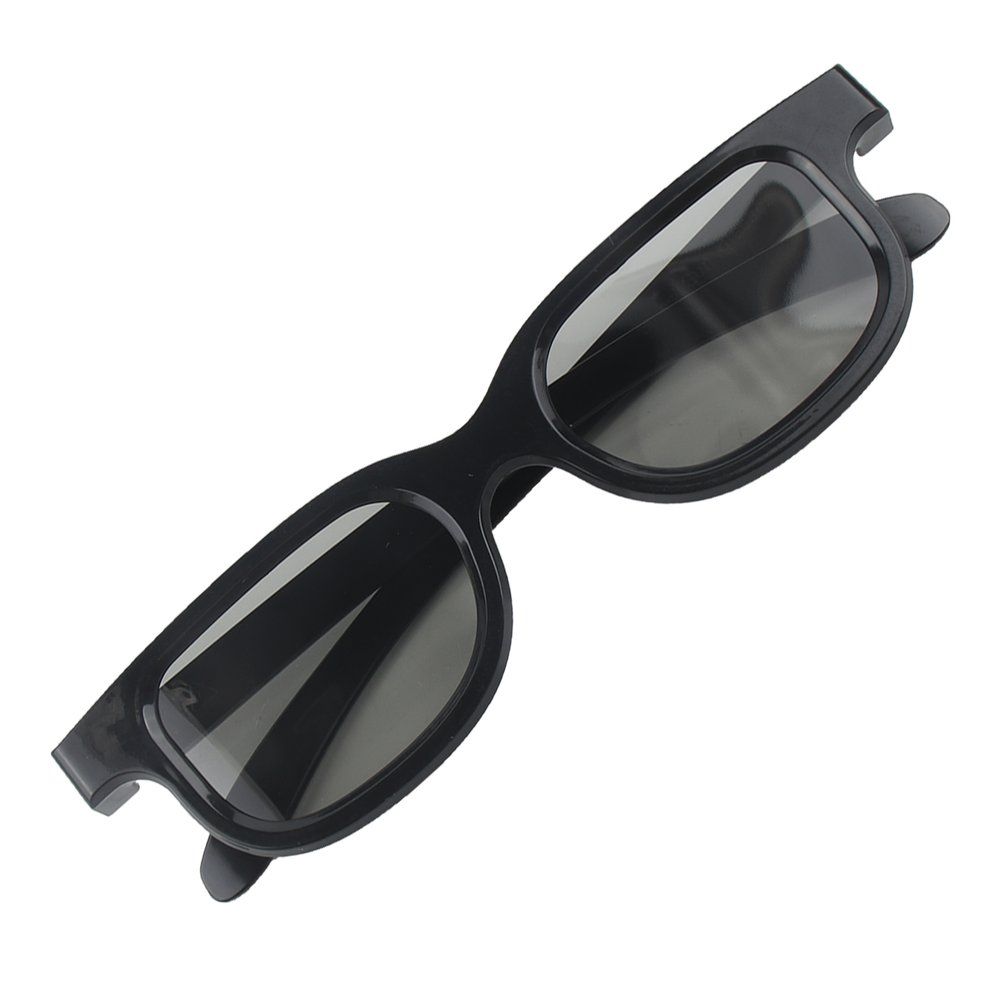 Circular Polarizing Passive Woman Man 3D Movie Glasses For TV Cinemas Black