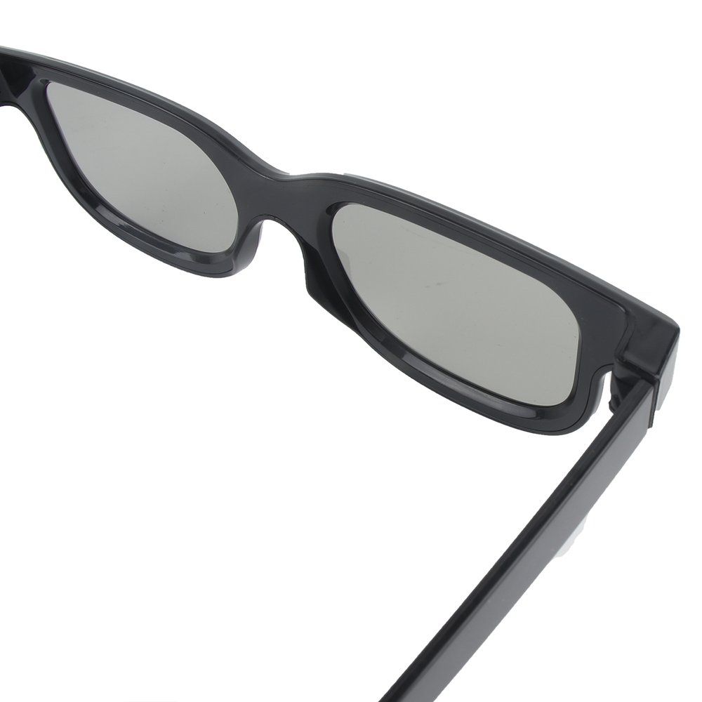 Circular Polarizing Passive Woman Man 3D Movie Glasses For TV Cinemas Black