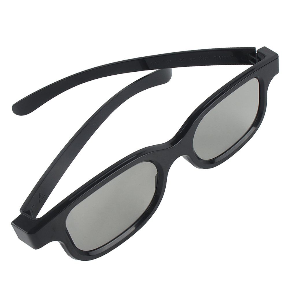 Circular Polarizing Passive Woman Man 3D Movie Glasses For TV Cinemas Black